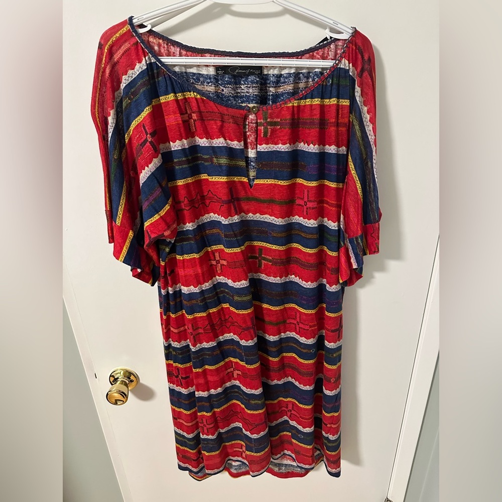 Patterson J. Kincaid Vibrant Striped Tunic Top/ Dress